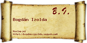 Bogdán Izolda névjegykártya