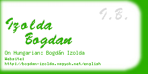 izolda bogdan business card